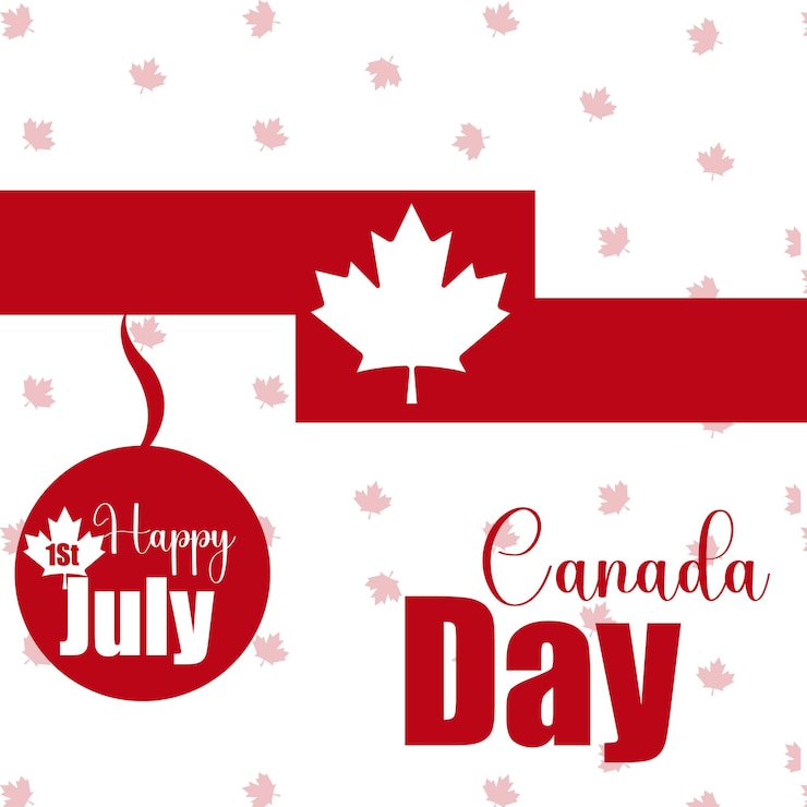 Vector canada day maple leaf icon canada day events 1st july traditions happy canada day poster design