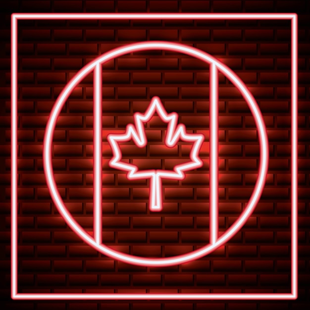 Canada day neon