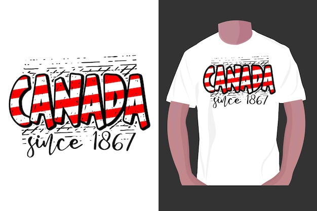 Design della maglietta a sublimazione del canada day