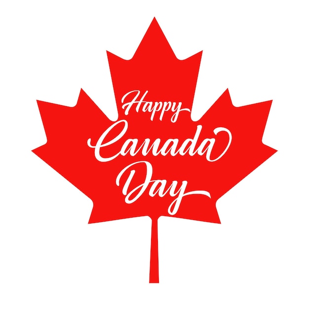 Canada Day vector illustratie Happy Canada Day vakantie uitnodiging ontwerp Rood esdoornblad geïsoleerd