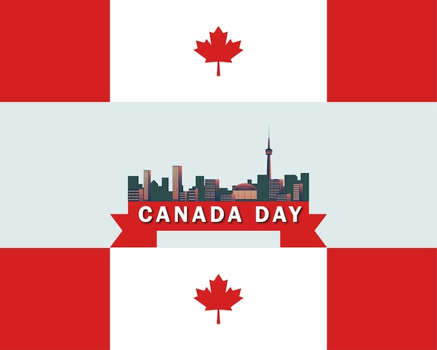 Canada day vector illustration design for social media poster and banner