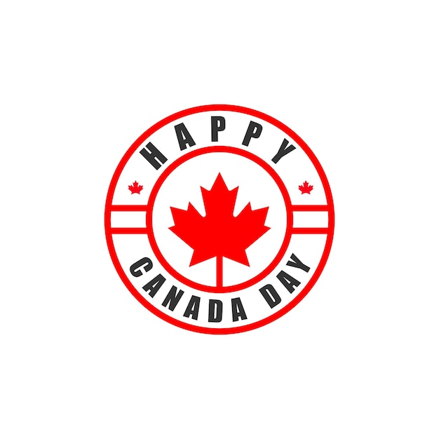 Vector canada day vector illustration happy canada day holiday invitation design red leaf isolated on white background greeting card with