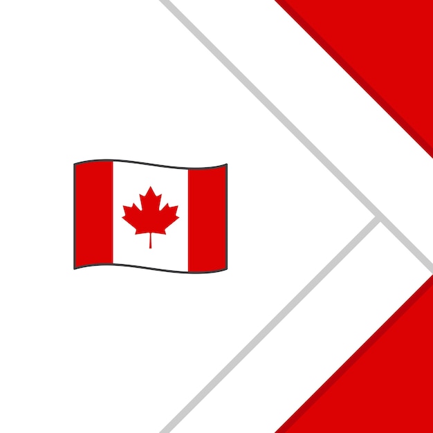 Canada Flag Abstract Background Design Template Canada Independence Day Banner Social Media Post Canada Cartoon