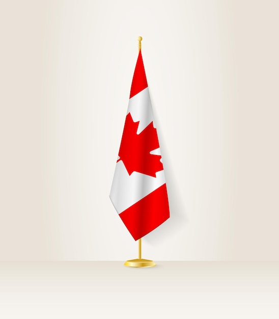 Canada flag on a flag stand