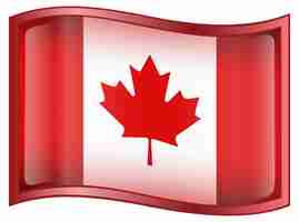 Vector canada flag icon isolated on white background