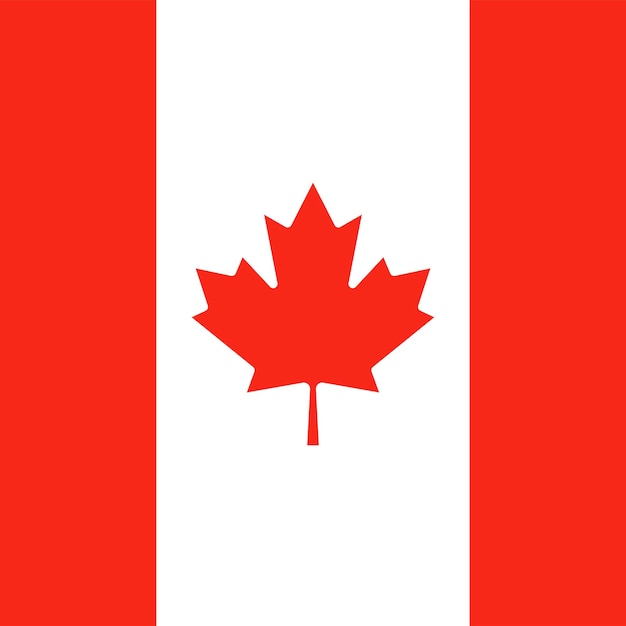Официальные цвета флага Канады Векторная иллюстрация