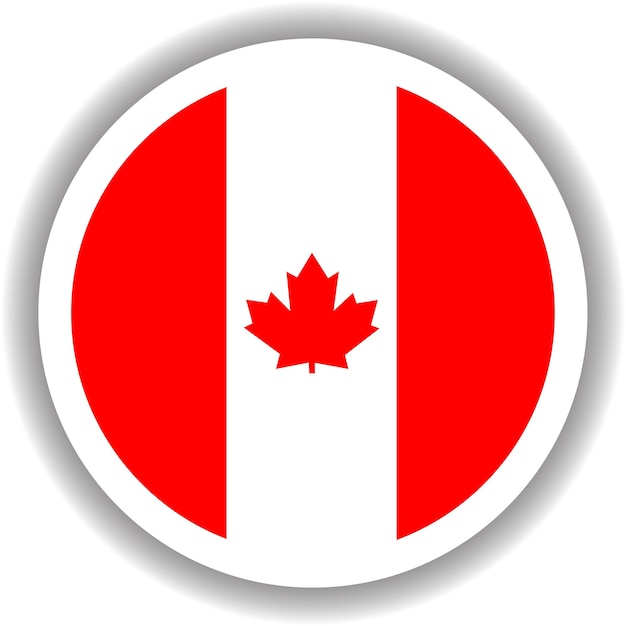 Canada Flag Round Shape