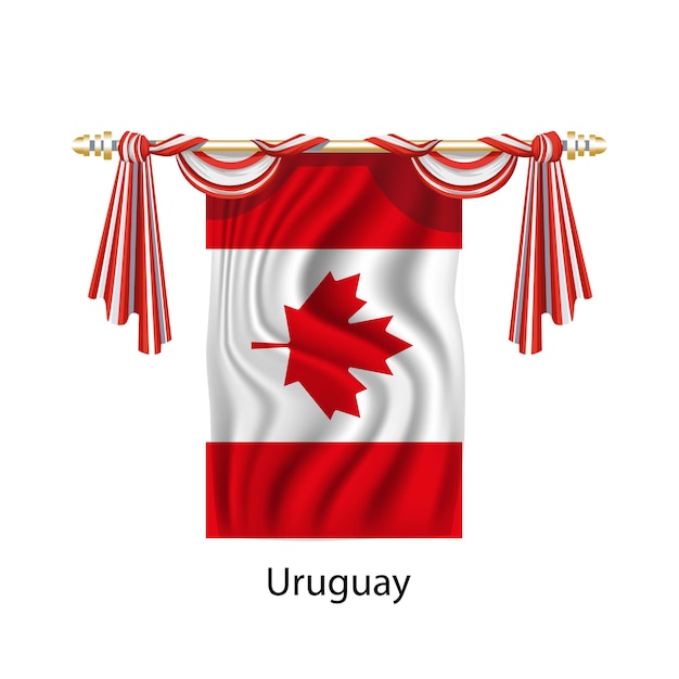 Векторная иллюстрация флага канады