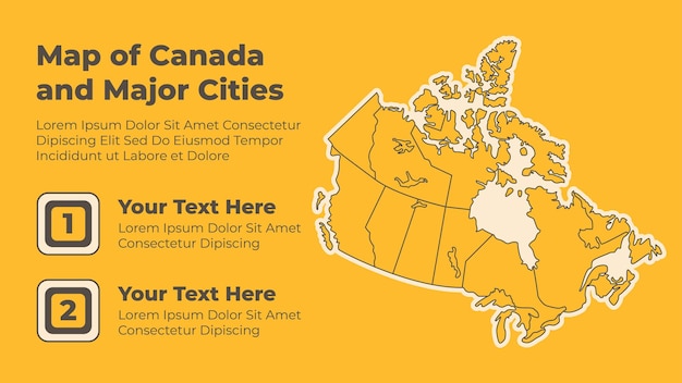 Canada map infographic presentation template