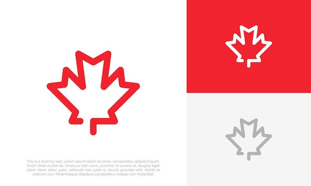 向量加拿大枫叶标志设计向量