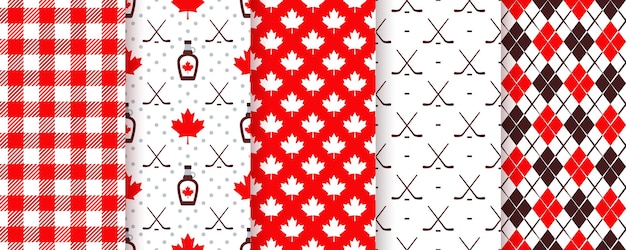 Canada naadloze patroon. Vector illustratie. Happy Canada day texturen met esdoornblad.