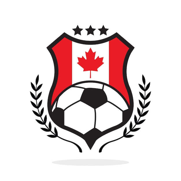 Stemma di calcio della bandiera nazionale del canada