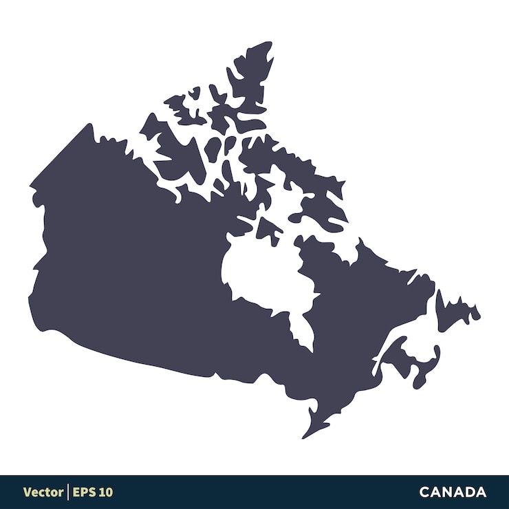 वेक्टर canada north america countries map icon vector logo template illustration design vector eps 10