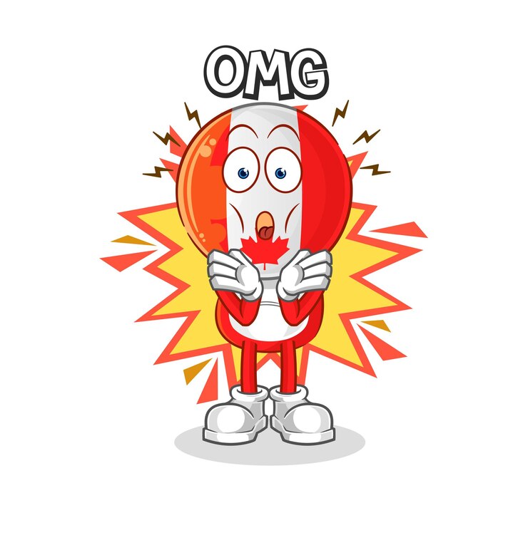 Vector canada oh my god vector cartoon character