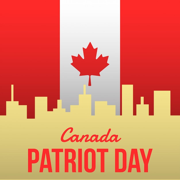 Canada patriot day illustration