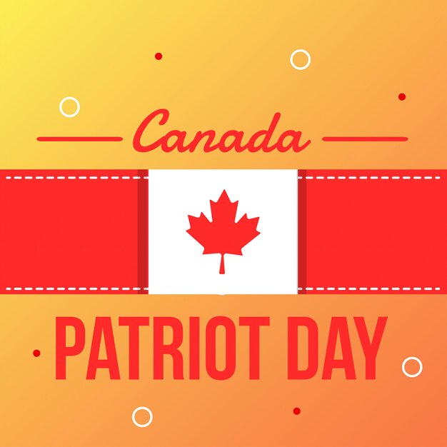 Canada patriot day illustration