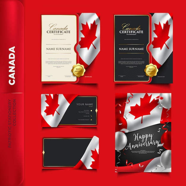 Canada patriotic stationery collection