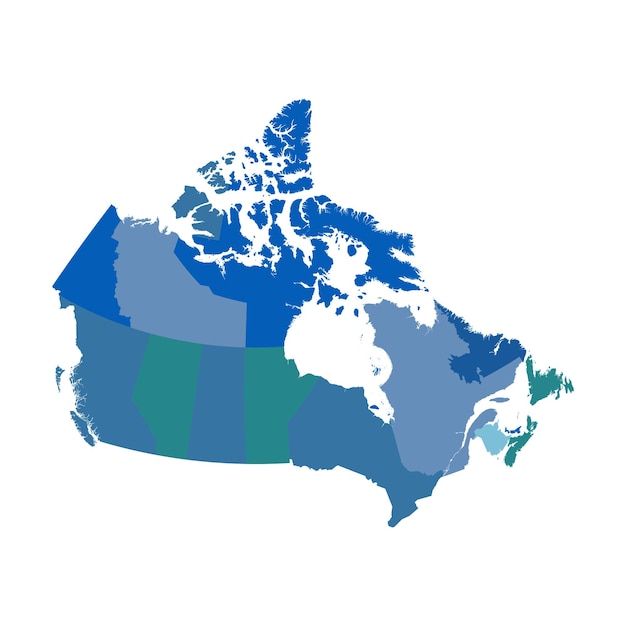 Canada political vector map