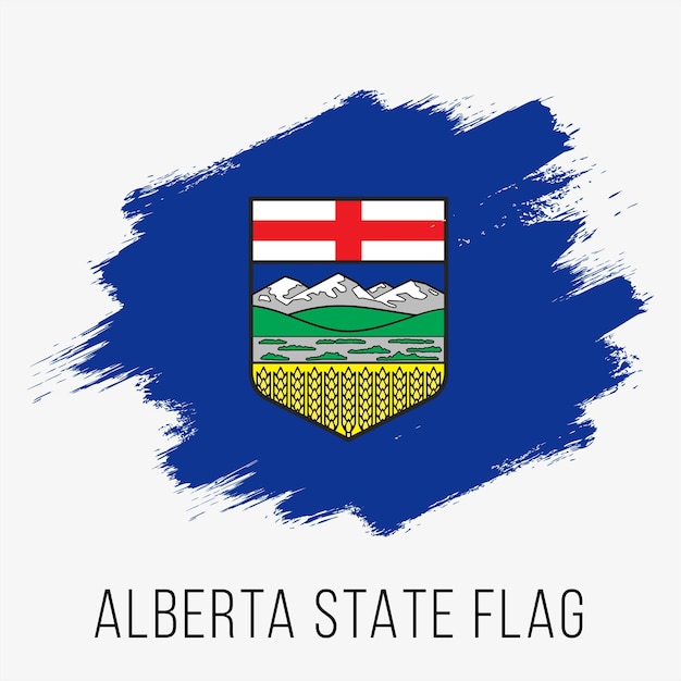 Canada Provincie Alberta Vector Vlag Ontwerp Sjabloon Vlag van Alberta voor Onafhankelijkheidsdag