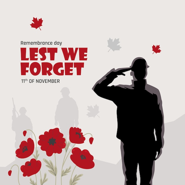 Vector canada remembrance day illustration