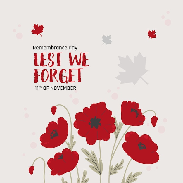 Vector canada remembrance day illustration