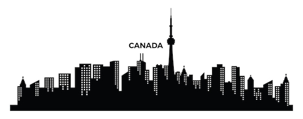 Canada stad silhouet Reizen achtergrond silhouet
