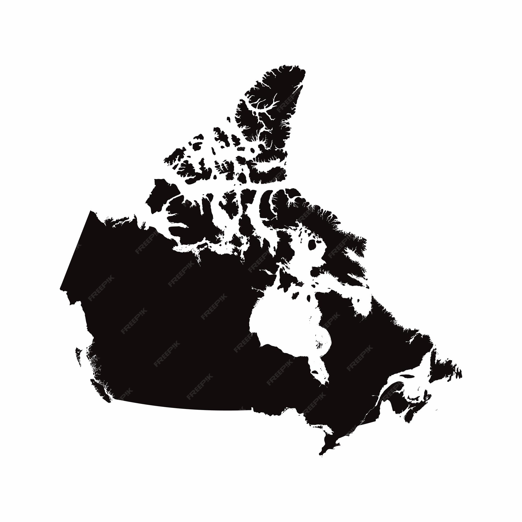Canada vector landkaart | Premium Vector