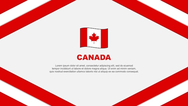 Canada Vlag Abstracte Achtergrond Ontwerpsjabloon Canada Onafhankelijkheidsdag Banner Cartoon Vector Illustratie Canada Sjabloon