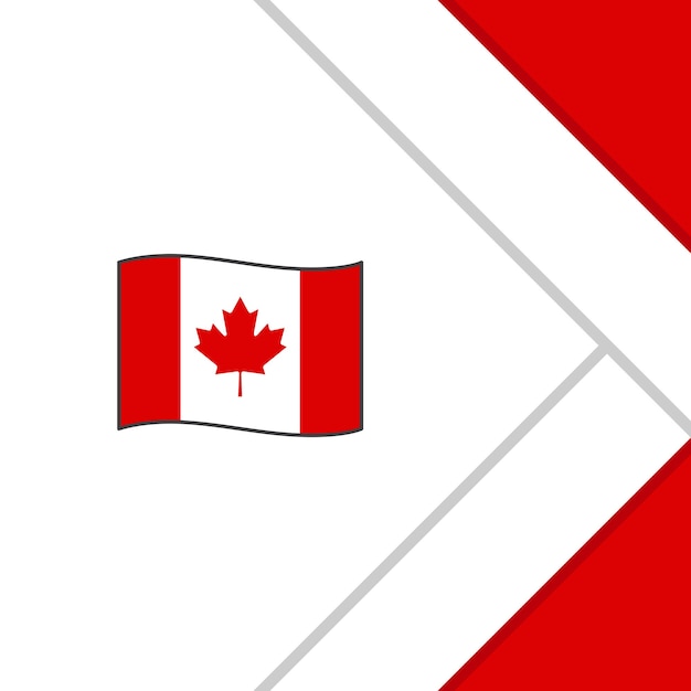 Canada Vlag Abstracte Achtergrond Ontwerpsjabloon Canada Onafhankelijkheidsdag Banner Social Media Post Canada Cartoon