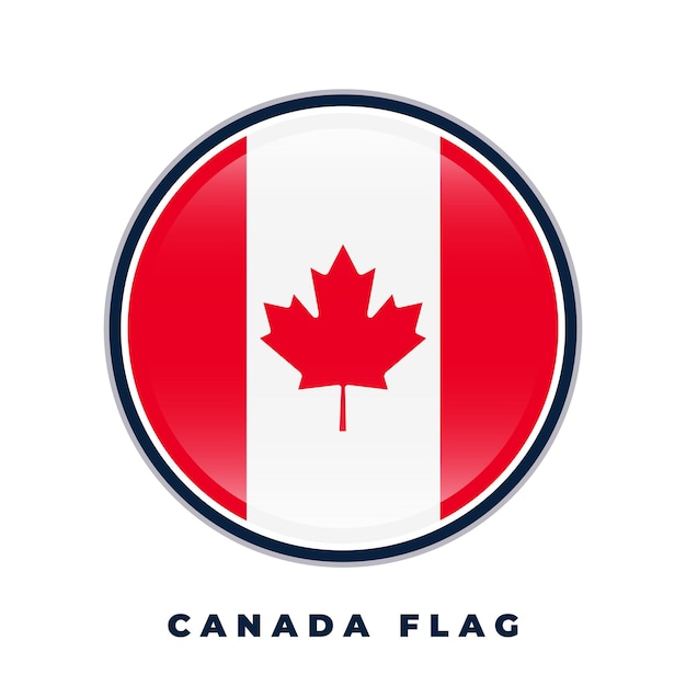 Canada vlag ronde ontwerp cirkel vector