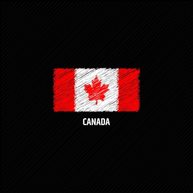 Canada vlag sjabloon platte vectorillustratie