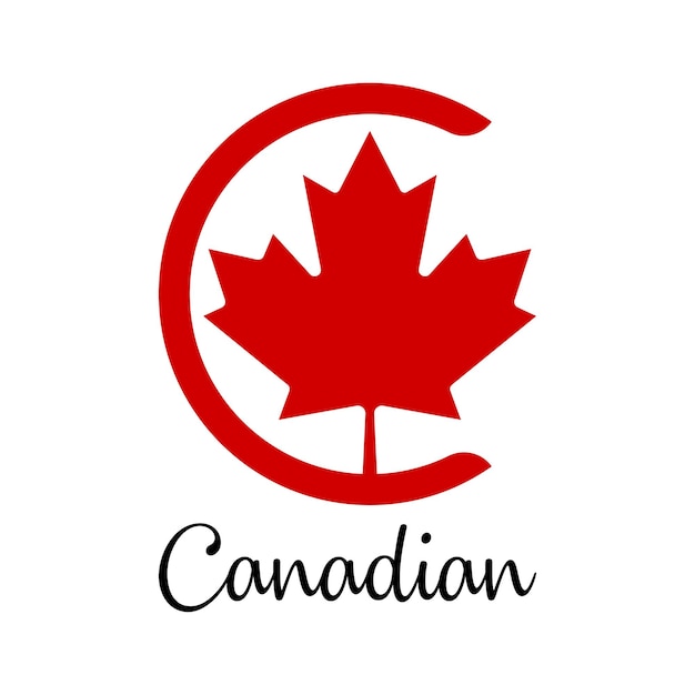 Canadees logo-element Canadees logo sjabloon Canadese logo vector