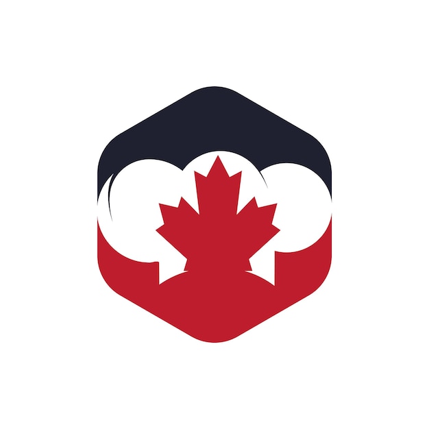 Canadian chef vector logo design template