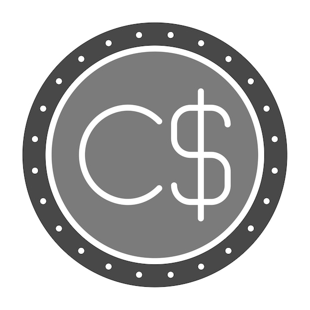 Vector canadian dollar icon