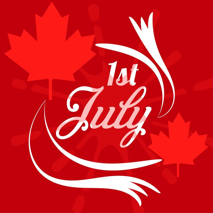 Vector canadian independence day