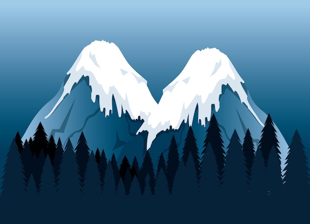 canadian landscape scene icon vector illustration design