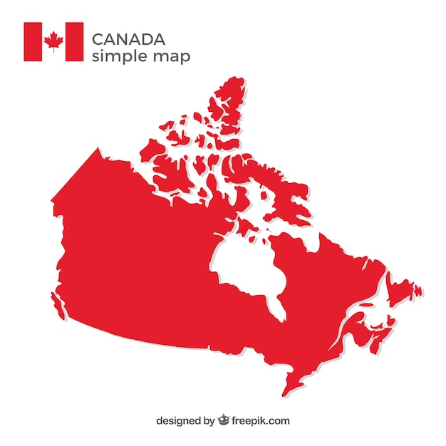 向量加拿大地图