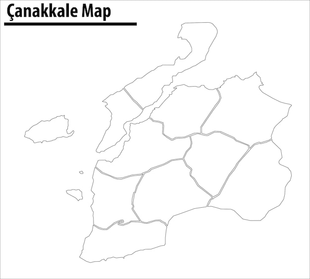 чанаккале карта иллюстрации вектор город турция