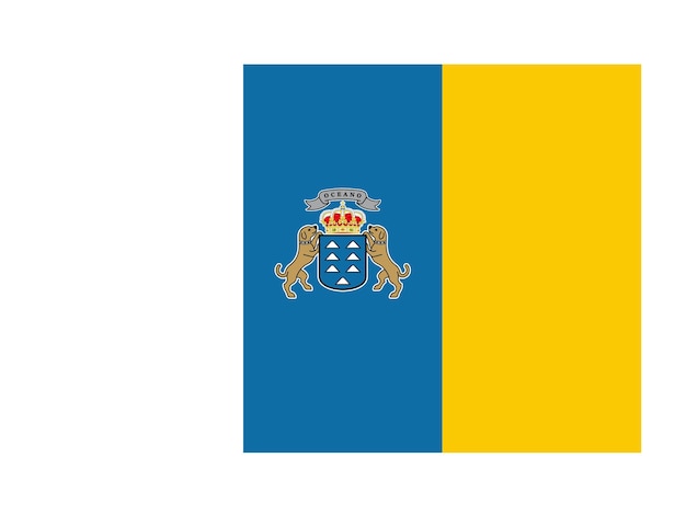 Флаг Канарских островов Официальный флаг страны Значок мирового флага Значок международного флага
