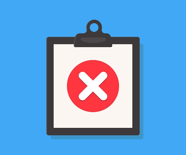 Vector cancel file flat icon design vector illustration