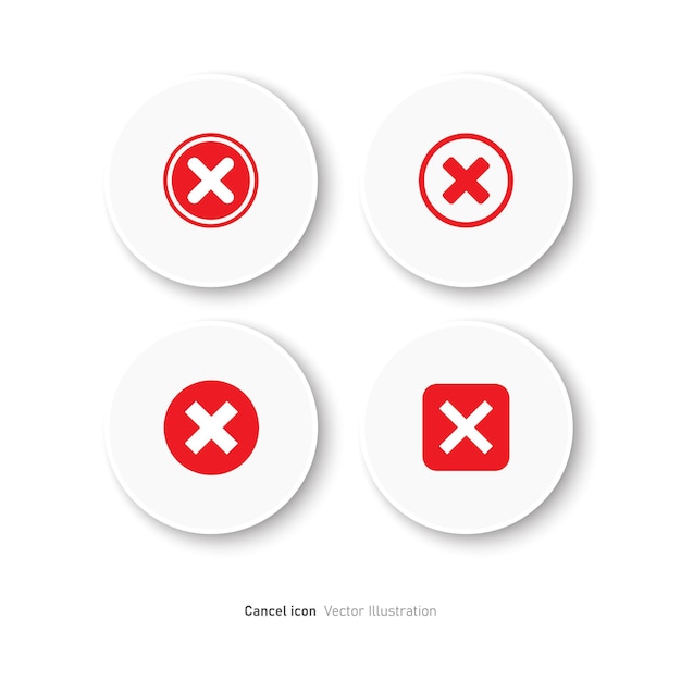 Cancel icon design Delete icon remove symbol vector illustration