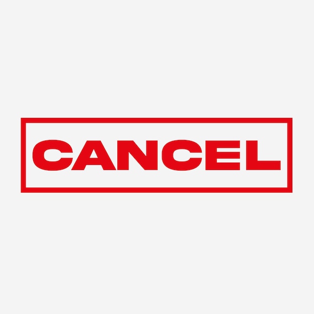 Cancel Red Stamp vector illustration