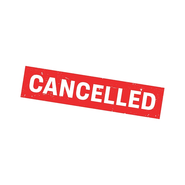 Vector cancelled stamp cancelled grunge square sign