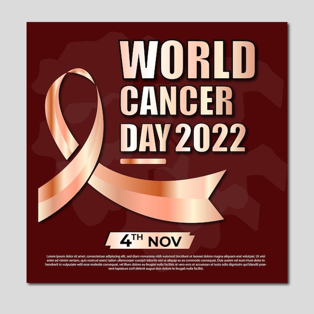 Cancer awareness poster template