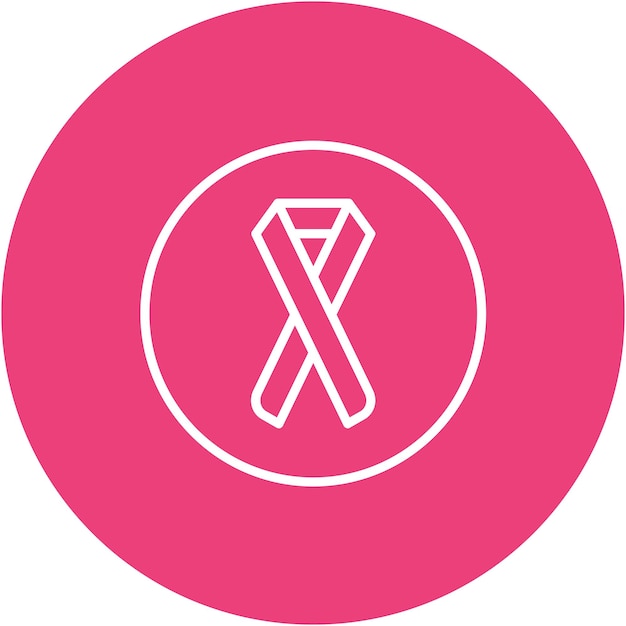 Cancer Awareness Ribbon Vector Illustration Style