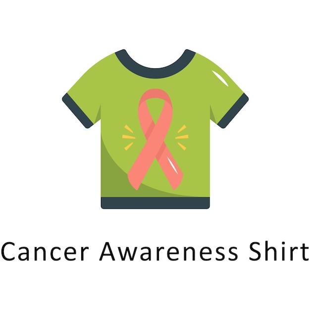 Cancer Awareness Shirt Vector Flat Icon Ontwerp illustratie Symbool op witte achtergrond EPS 10 File