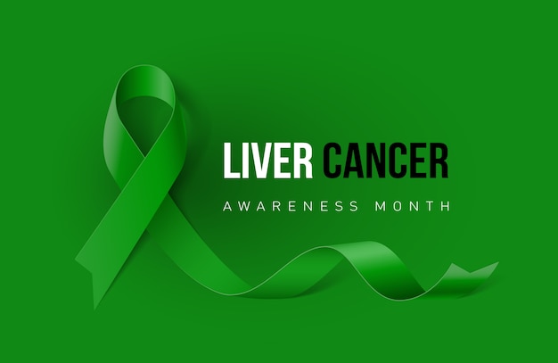 Cancer green ribbon background