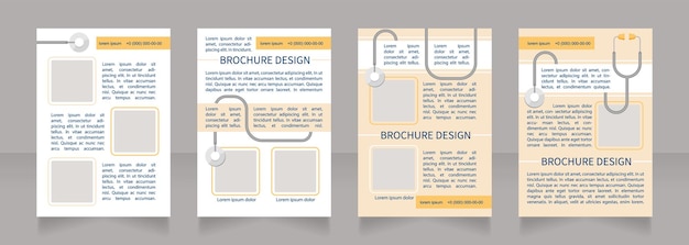 Cancer prevention regular screening blank brochure layout design. vertical poster template set with empty copy space for text. premade corporate reports collection. editable flyer paper pages