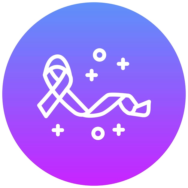 Vector cancer ribbon vector icon illustration of chemotherapy iconset