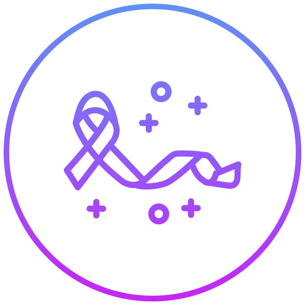 Vector cancer ribbon vector icon illustration of chemotherapy iconset
